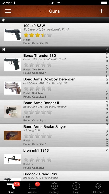 Gun Firearm Ammo Database Collector Guns Inventory