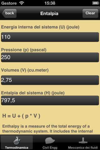 Thermodynamics Calculator lite screenshot 2
