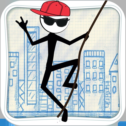 Stick-man Swing Adventure: Tight Rope And Fly