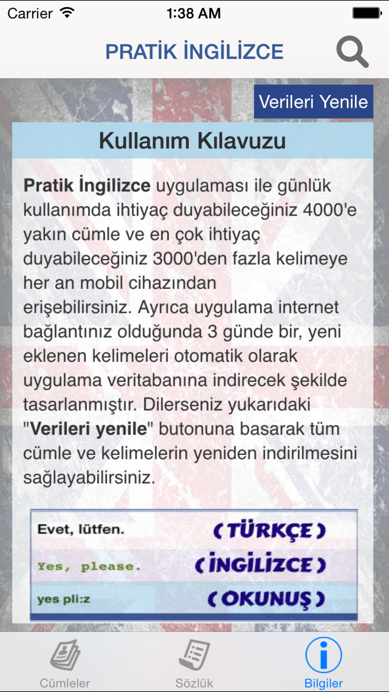 Pratik İngilizce - İngilizce Sözlük, İngilizce Öğren, Kelime Ezberle, Çeviri ve Tercüman