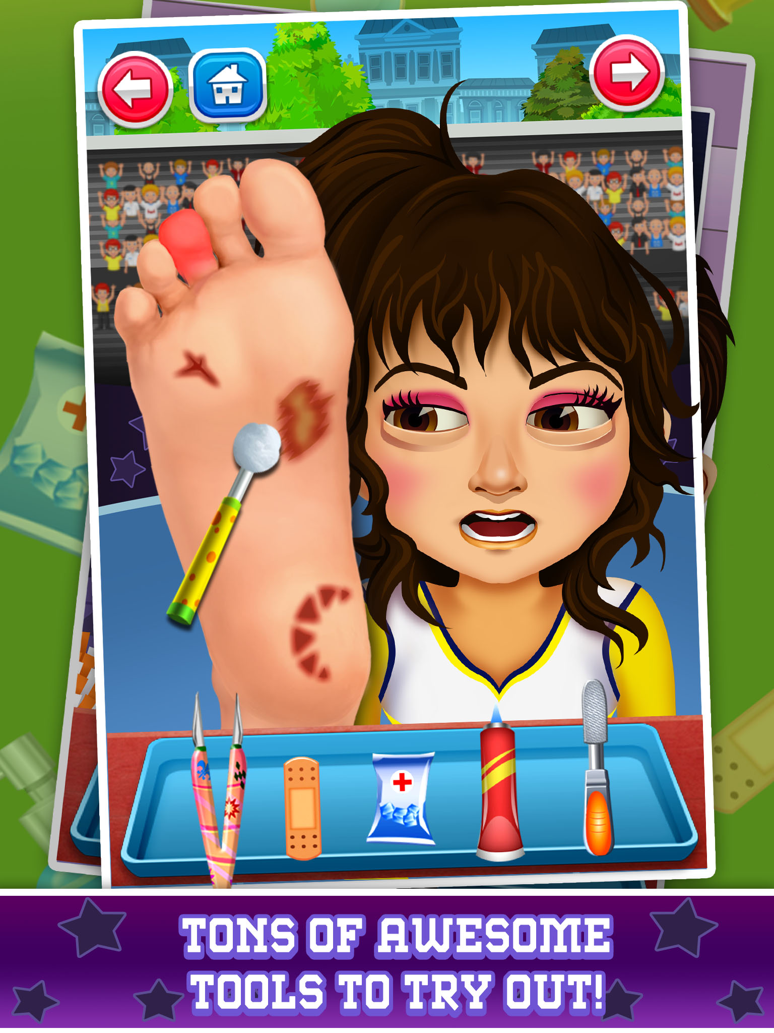 Cheerleader Foot Doctor & High School Salon Makeover