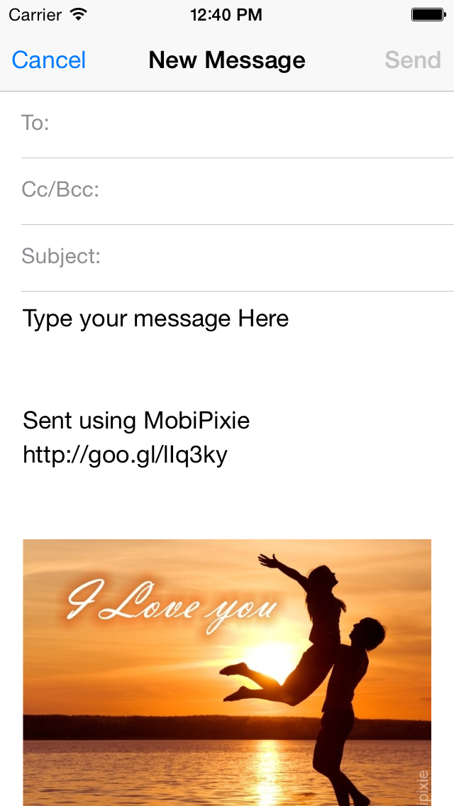 Free I Love You eCards screenshot