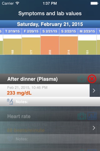 Symptom and Lab Value Manager and Tracker screenshot 2