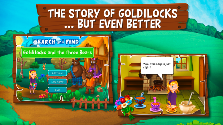 Goldilocks and the Three Bears - Search and find screenshot 1