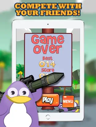 Bazooka Penguin - Shoot the tree, game for IOS