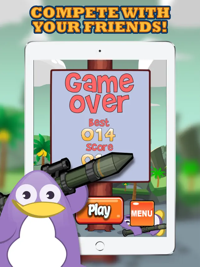 Bazooka Penguin - Shoot the tree, game for IOS