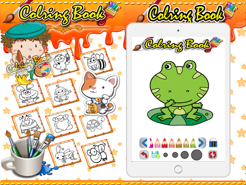 art book & coloring page for kids iPad screenshot