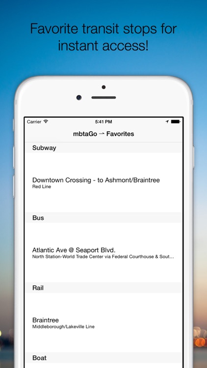 mbtaGo - Boston MBTA Tracker, Finder, Schedule Assistant, and Alerts screenshot-1