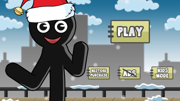 Stick-Man Santa-Claus Holiday Town Dash for Kid-s