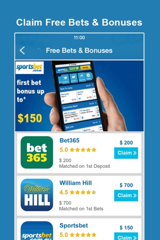 Free Bets Australia - Mobile betting app reviews &  bookmaker bonus offers screenshot 3