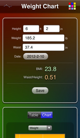 Weight Chart Freeのおすすめ画像1