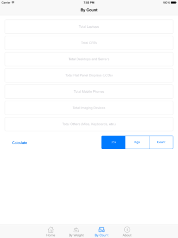 eWaste Calculator iPad screenshot 4 - Business app