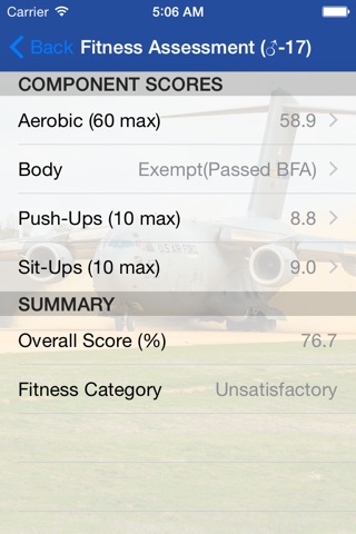 AF Fitness Assessment screenshot 2