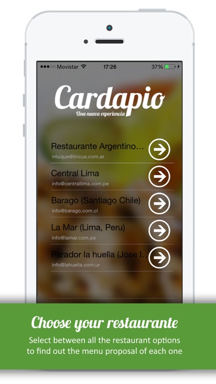 Cardapio