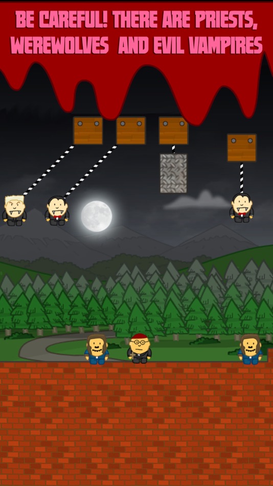 #2. Bite - A Physics Based Puzzle Game with Vampires, Priests and Humans (iOS) By: Maruf Nebil Ogunc