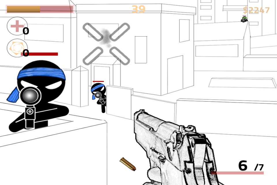 A Stickman Sniper Shooter - Clear vision and shoot-ing army stick war enemies game screenshot 2