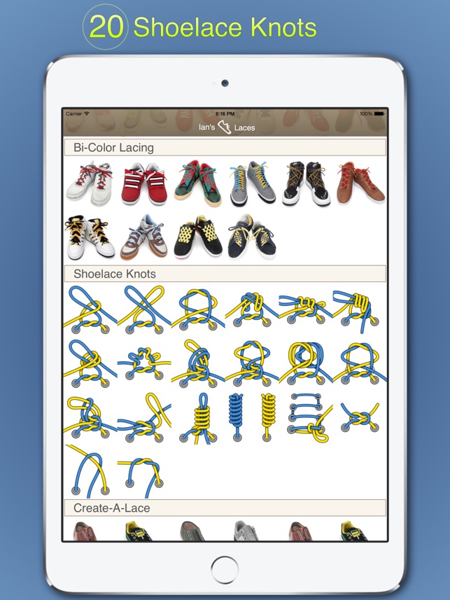 Ian's Laces How to tie and lace shoes on the App Store
