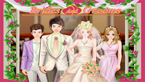 Bride and Groom - Fun wedding dress up and make up game with brides and grooms for kids screenshot