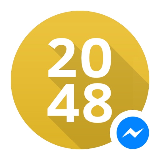 Share 2048 Game Capture with your friends in Messenger iOS App