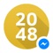 The puzzle game 2048 Game play, with share to facebook game play support via facebook messenger