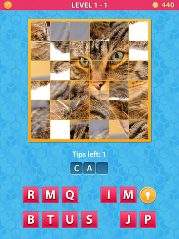 Mosaic - trivia image quiz and word puzzle game to guess words by small parts of images iPad screenshot