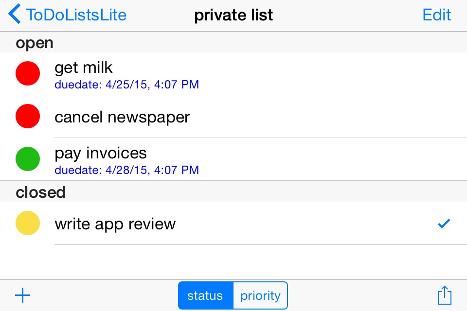 ToDoListsLite screenshot 3