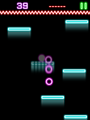Rock Hero Drop in glowing light shaft scrolling at speed iPad screenshot