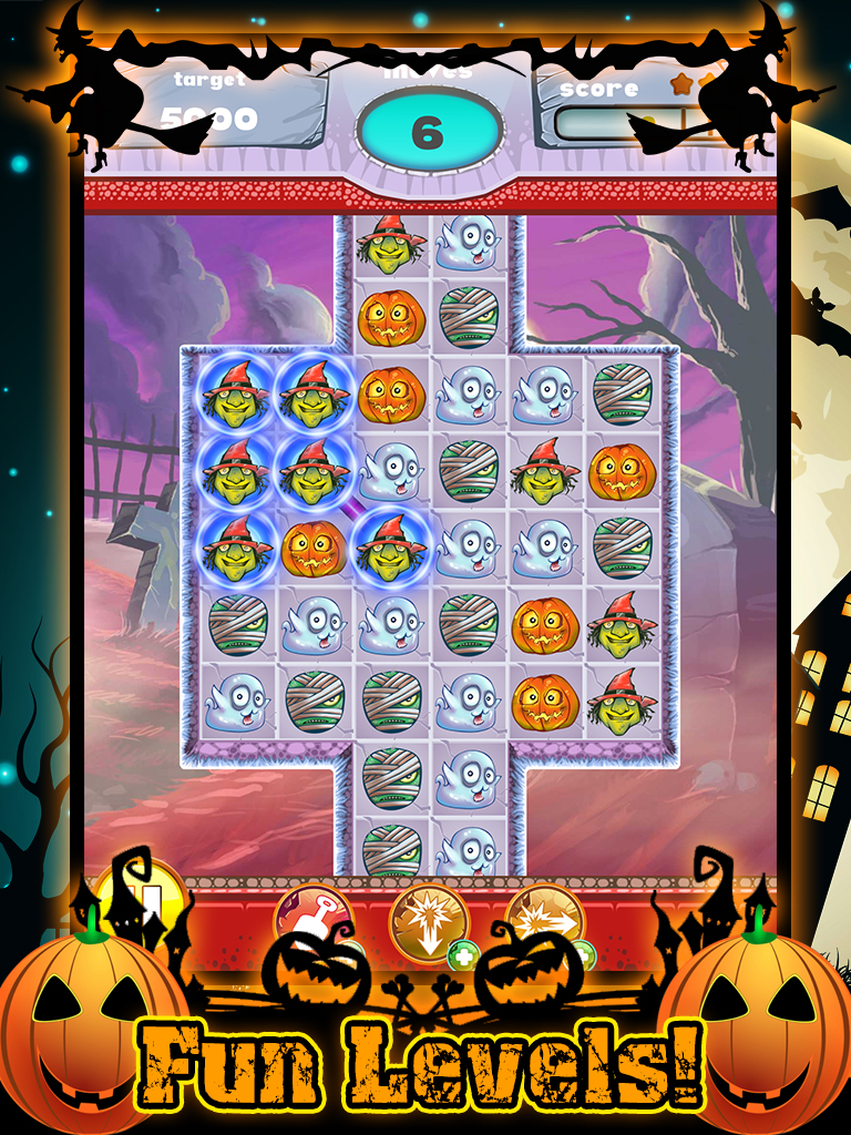 Halloween Match 3 Spooky Holiday Game FREE screenshot 8
