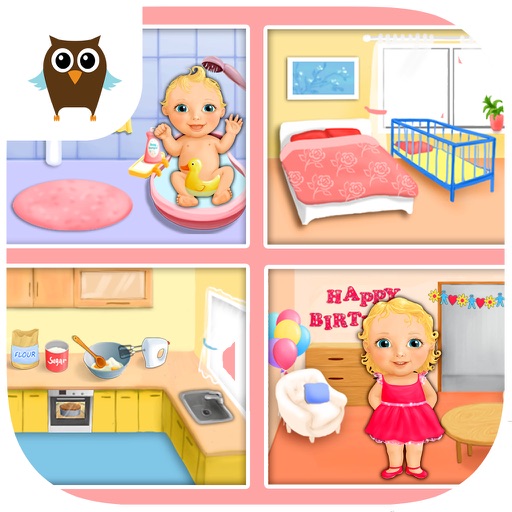 Sweet Baby Girl Dream House, Bath Time, Dress Up, Baby Care and Birthday Party - Kids Game
