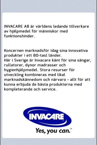 Invacare screenshot 2