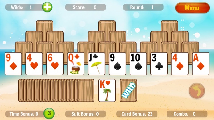 Summer Triple Peak Pyramid Solitaire