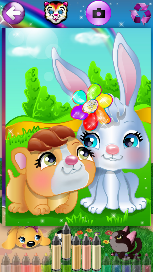 Screenshot #1 pour Coloriage animaux royaux – colorie animales de compagnie et jeux de animalerie pour les enfants