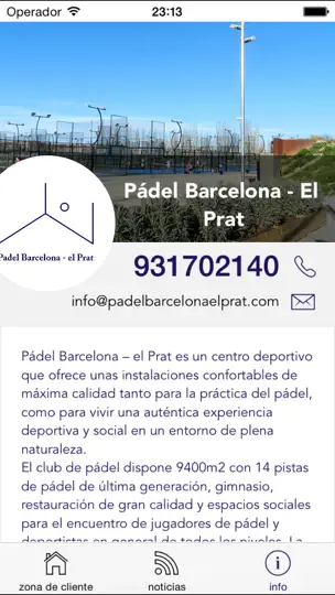 Captura de pantalla de Padel Barcelona - El Prat en iPhone 1