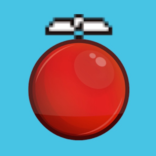 Red Flying Ball Spikes iOS App