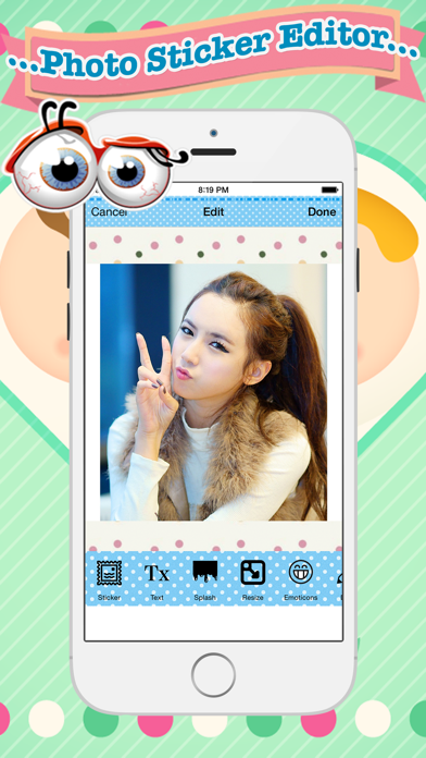 Screenshot #2 pour Photo Sticker Editor