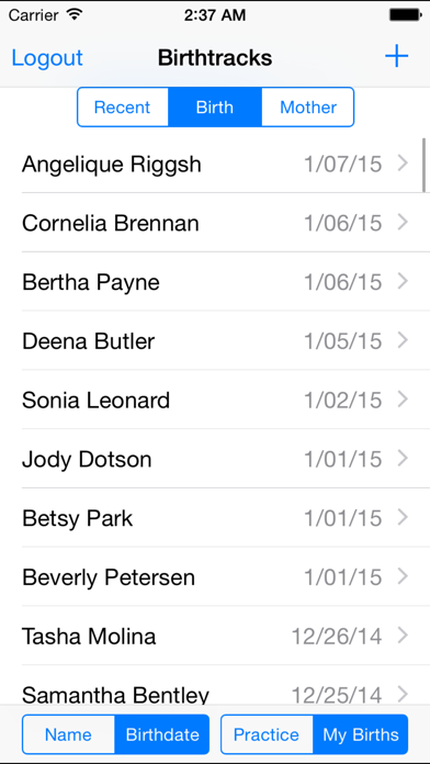 Screenshot #3 pour BirthTracks Mobile