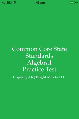 Common Core Math Algebra-I Practice Test screenshot 4
