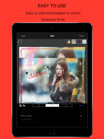 Insta Love Pics – Well designed frames & stickers for peace and joy. iPad screenshot 4 - Photo & Video app