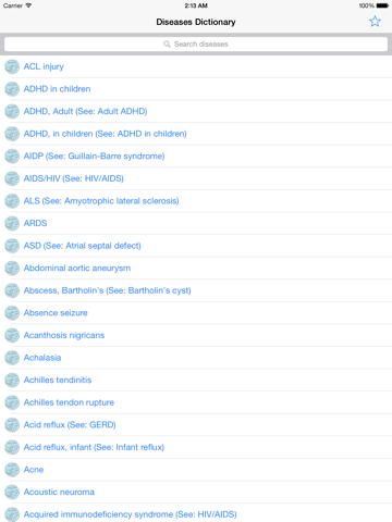 Screenshot #4 pour Diseases Dictionary Offline