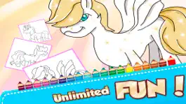 Game screenshot ` Pony Coloring book for Kids and Toddler Activities - Girl edition LITE hack