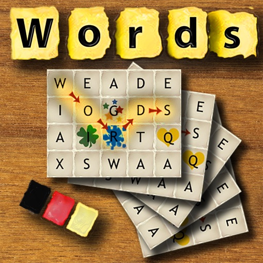 Words German - The rotating letter word search puzzle board game icon