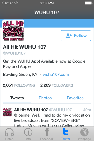 WUHU 107 FM screenshot 3
