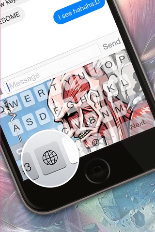 Custom Keyboard Cartoon Anime Manga : Color & Wallpaper Themes in Attack on Titan Style screenshot 2