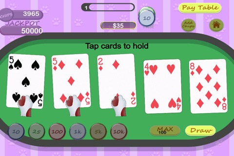 Double Lottery Casino Pet Poker Pro - Best gambling card betting game screenshot 2