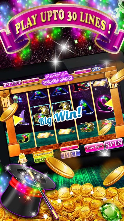 Wizard of Slots Machine - Wonderful and Magical Casino Bonus Game screenshot-4