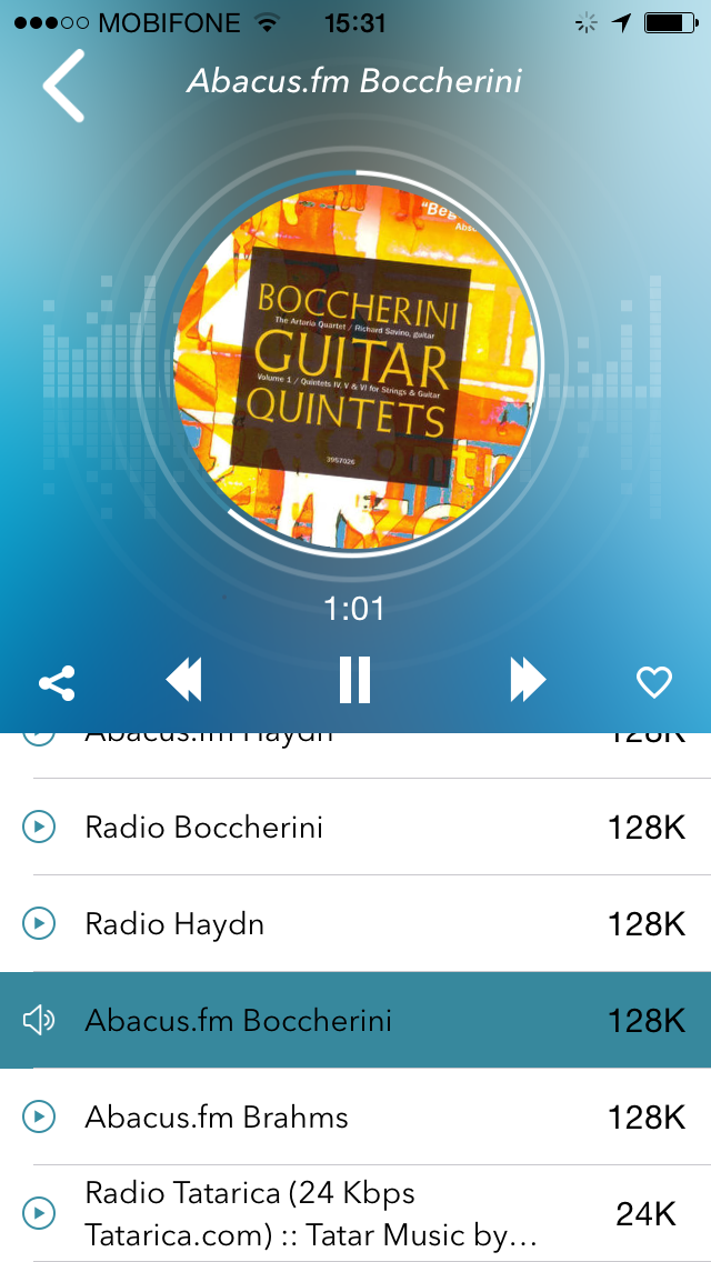 Radio Cast iPhone screenshot 1 - Music app