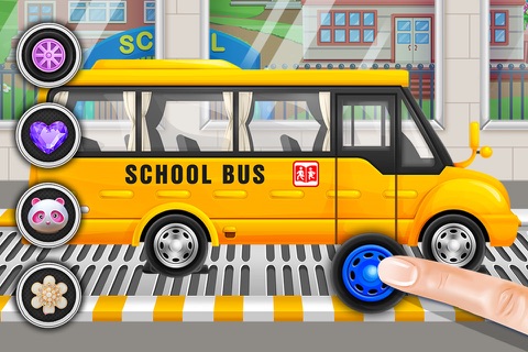 Wheels of the Bus - Kids Cars Salon Game screenshot 3