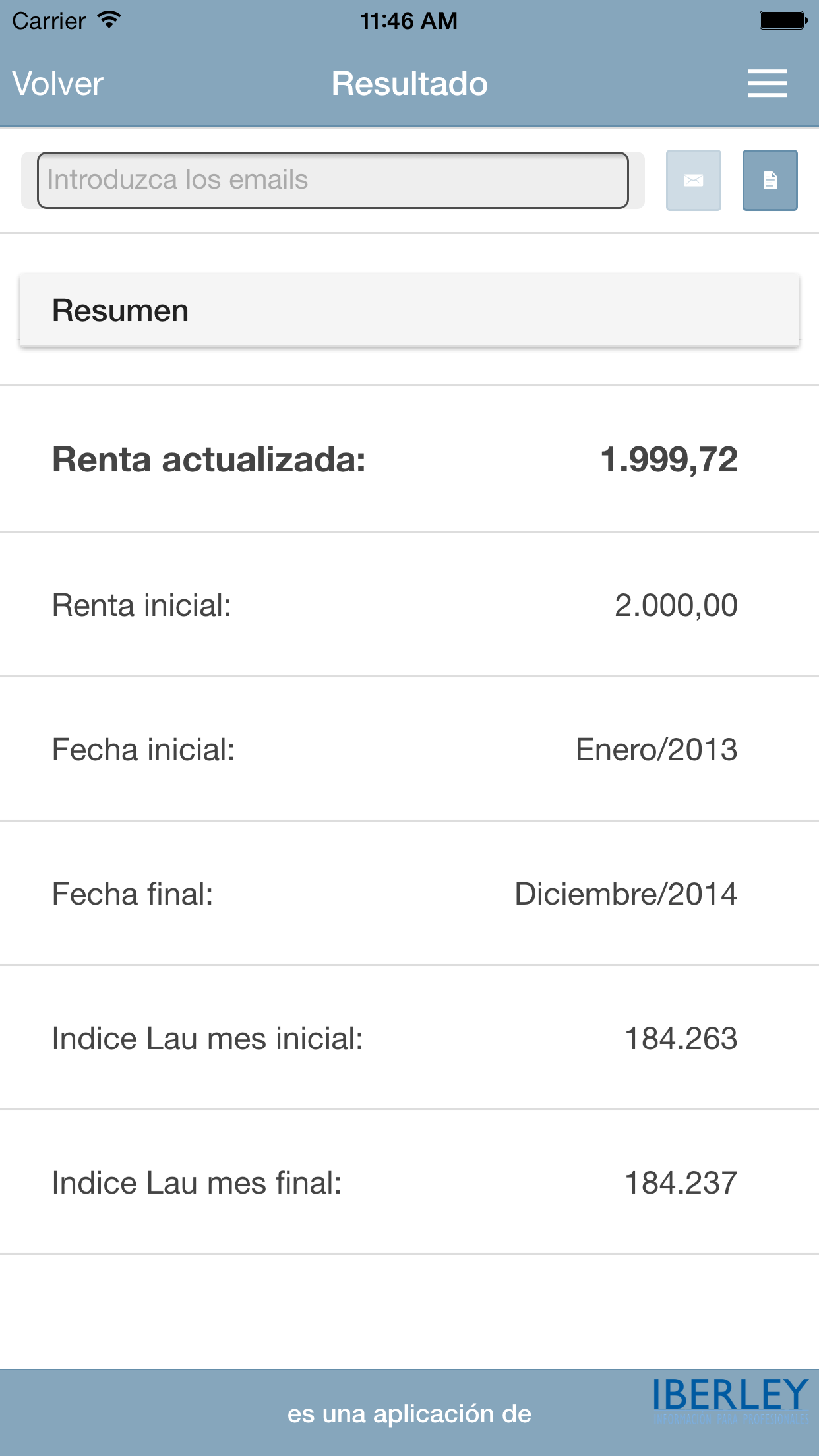 Cálculo de actualización de rentas screenshot 3