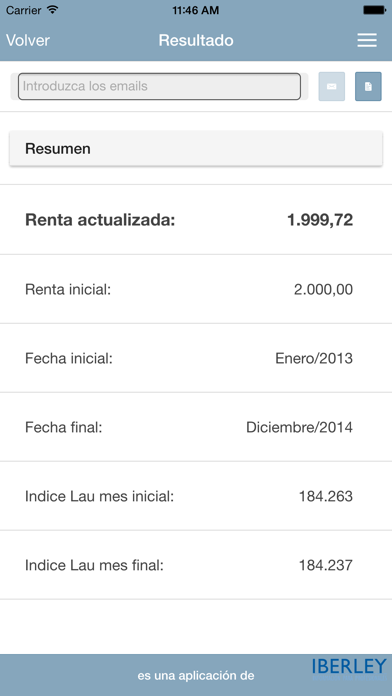Screenshot #3 pour Cálculo de actualización de rentas
