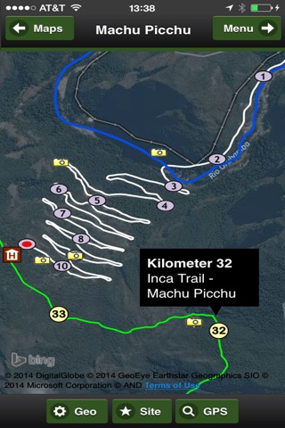 Machu Picchu trail map offline screenshot 4